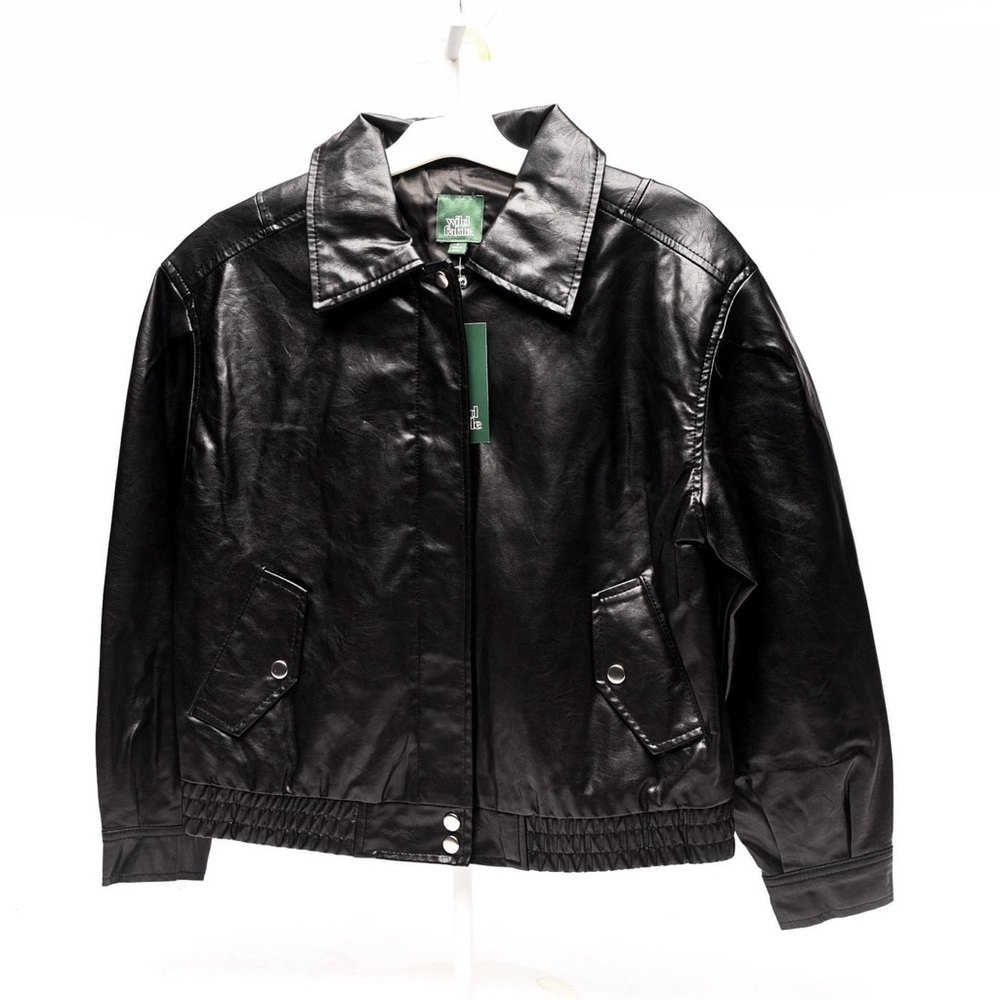 NWT Wild Fable Faux Leather Bomber Moto Jacket